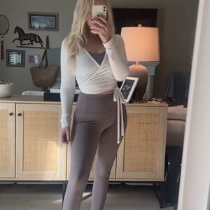 Yoga bra top, wrap and leggings set (3 piece set)